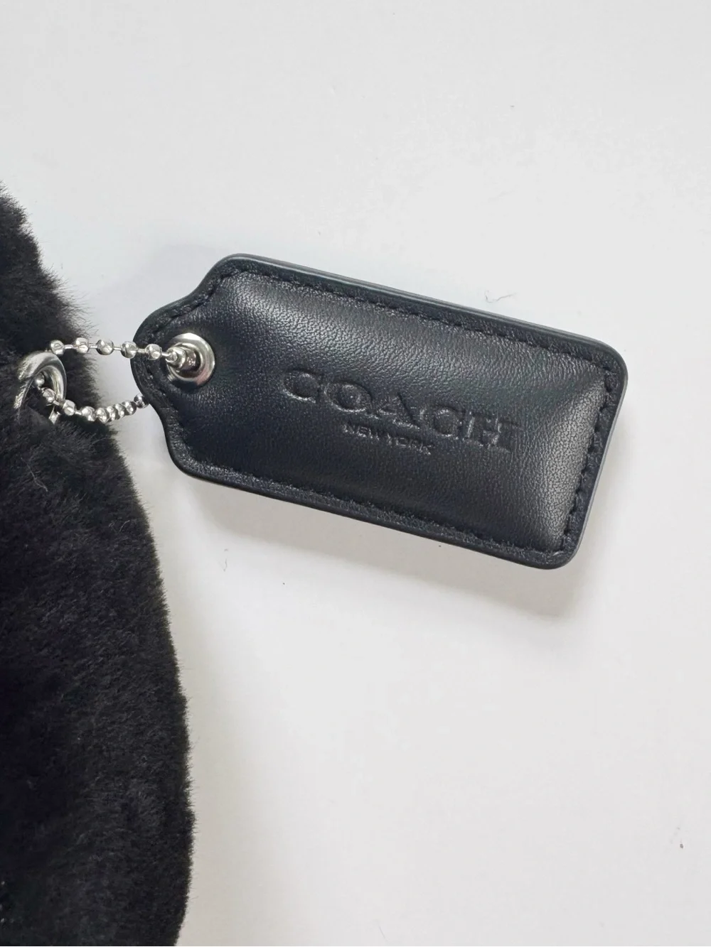 Coach Pillow Madison 18 Quilted Shearling Shoulder Bag in Black